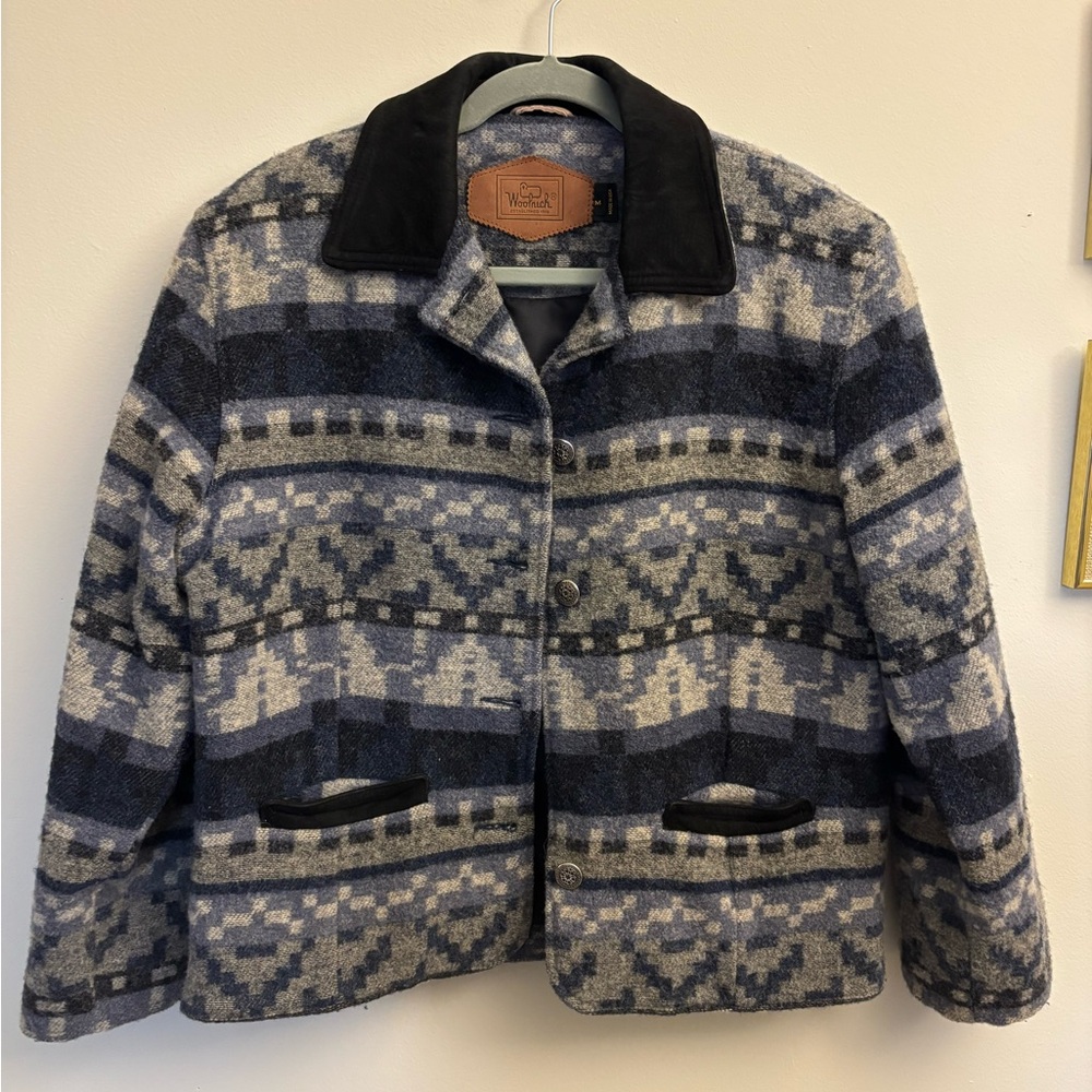 Woolrich Black and Blue Checkered Jacket